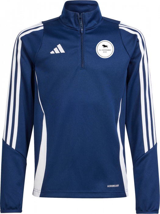 Adidas - Fc Vesterbro Half-Zip Træningstrøje - Team Navy Blue & hvid